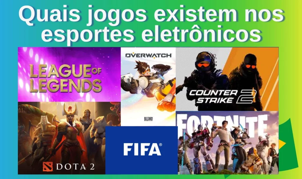 No mundo dos esportes eletrônicos, vários tipos de jogos são populares.